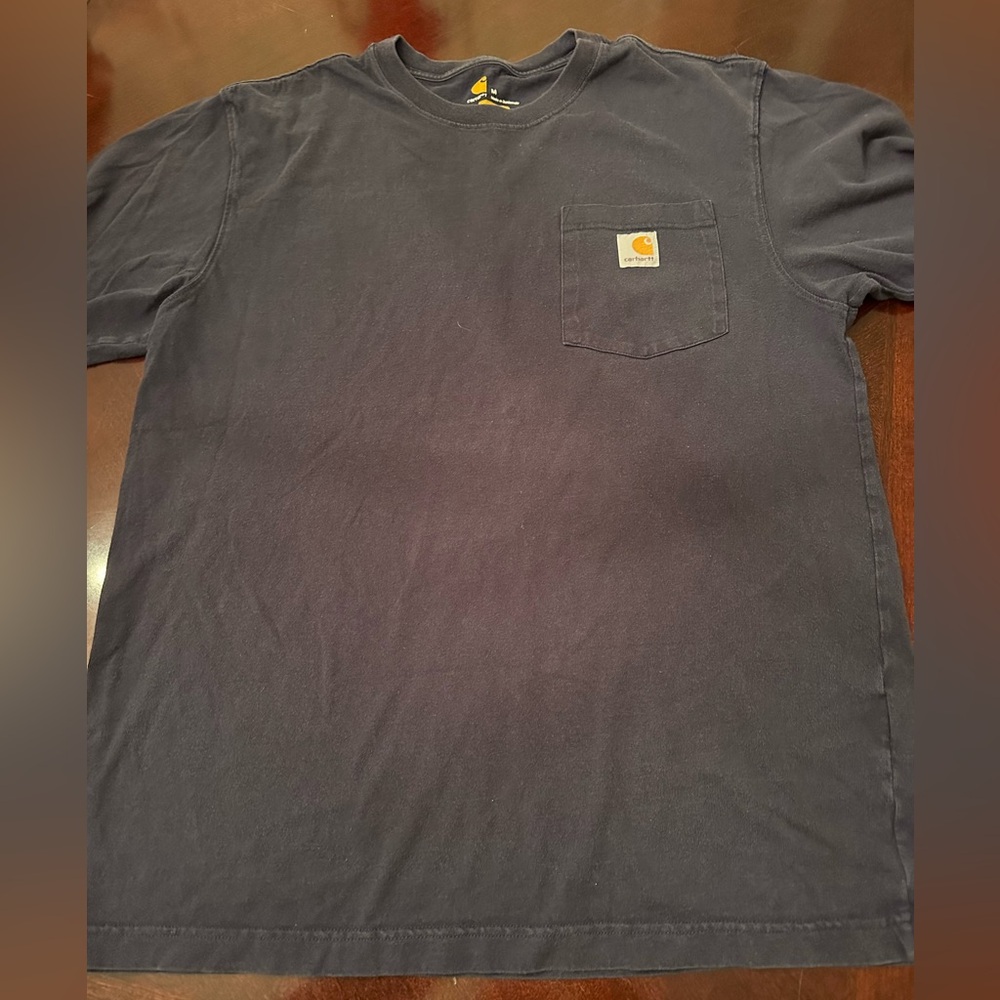 Carhartt Men's Short Sleeve Workwear Pocket T-Shirt Bundle of 2 Navy and Black - Picture 6 of 6